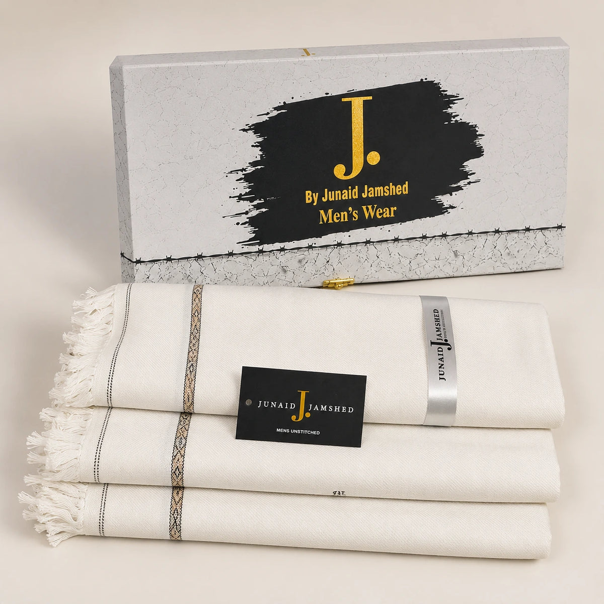 PREMIUM J. MENS SHAWL #101 WHITE