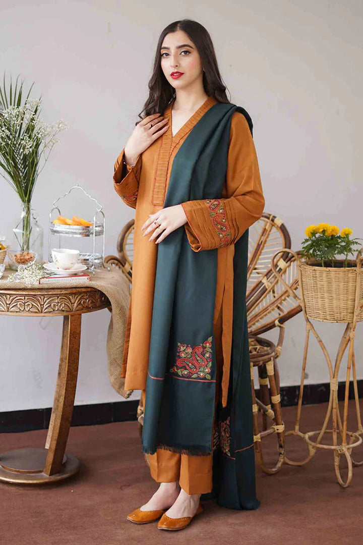 GA 1120-3 Piece Unstitched Dhanak Karandi Suit