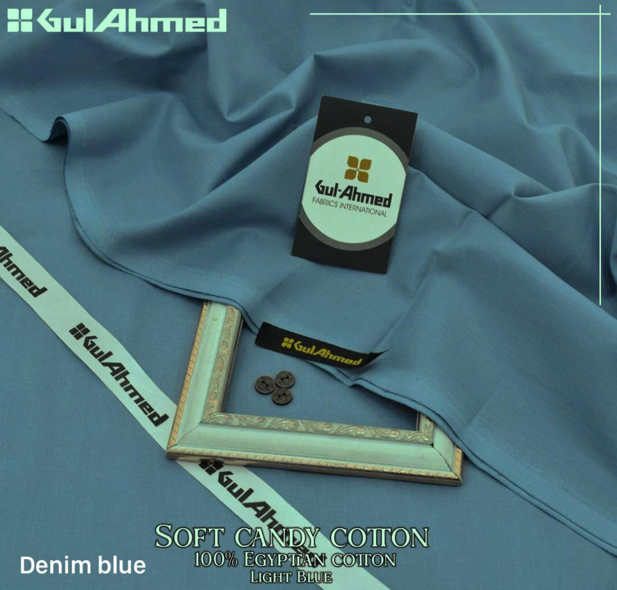 Gul Ahmed Soft Cotton Candy Denim Blue #SF102