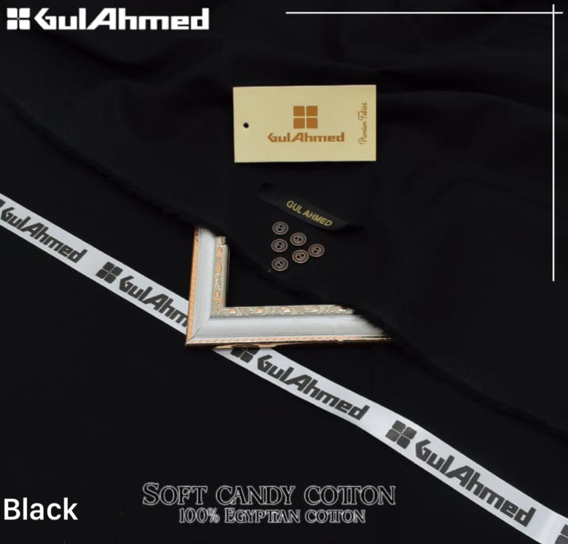 Gul Ahmed Soft Cotton Candy Camel Black #SF106