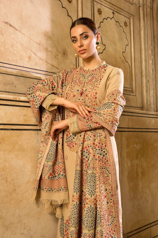 BR 870-Dhanak Stuff 3 Piece Fully Embroidered With Dhanak Fully Embroidered Shawal DhanakStore