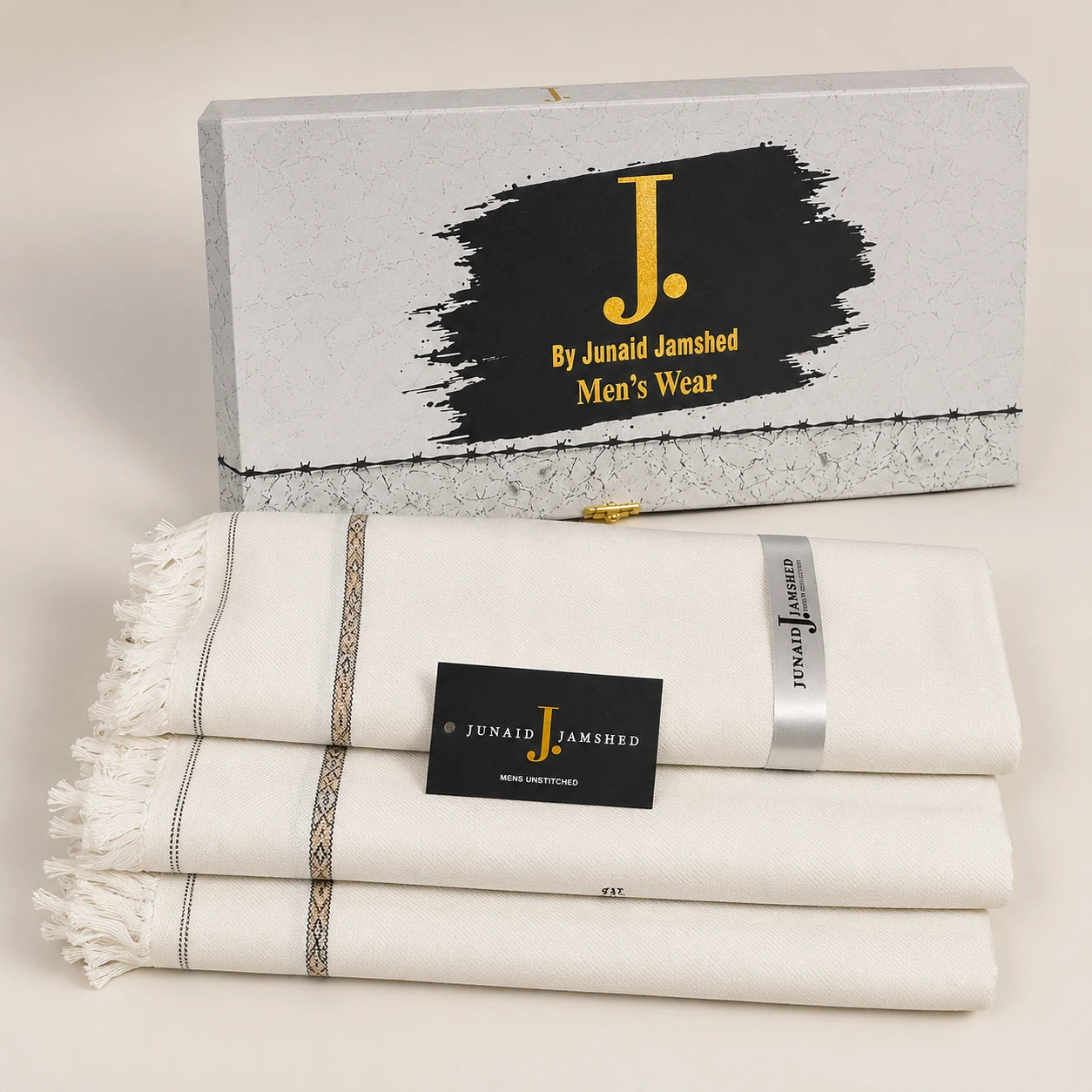 PREMIUM J. MENS SHAWL #101 WHITE