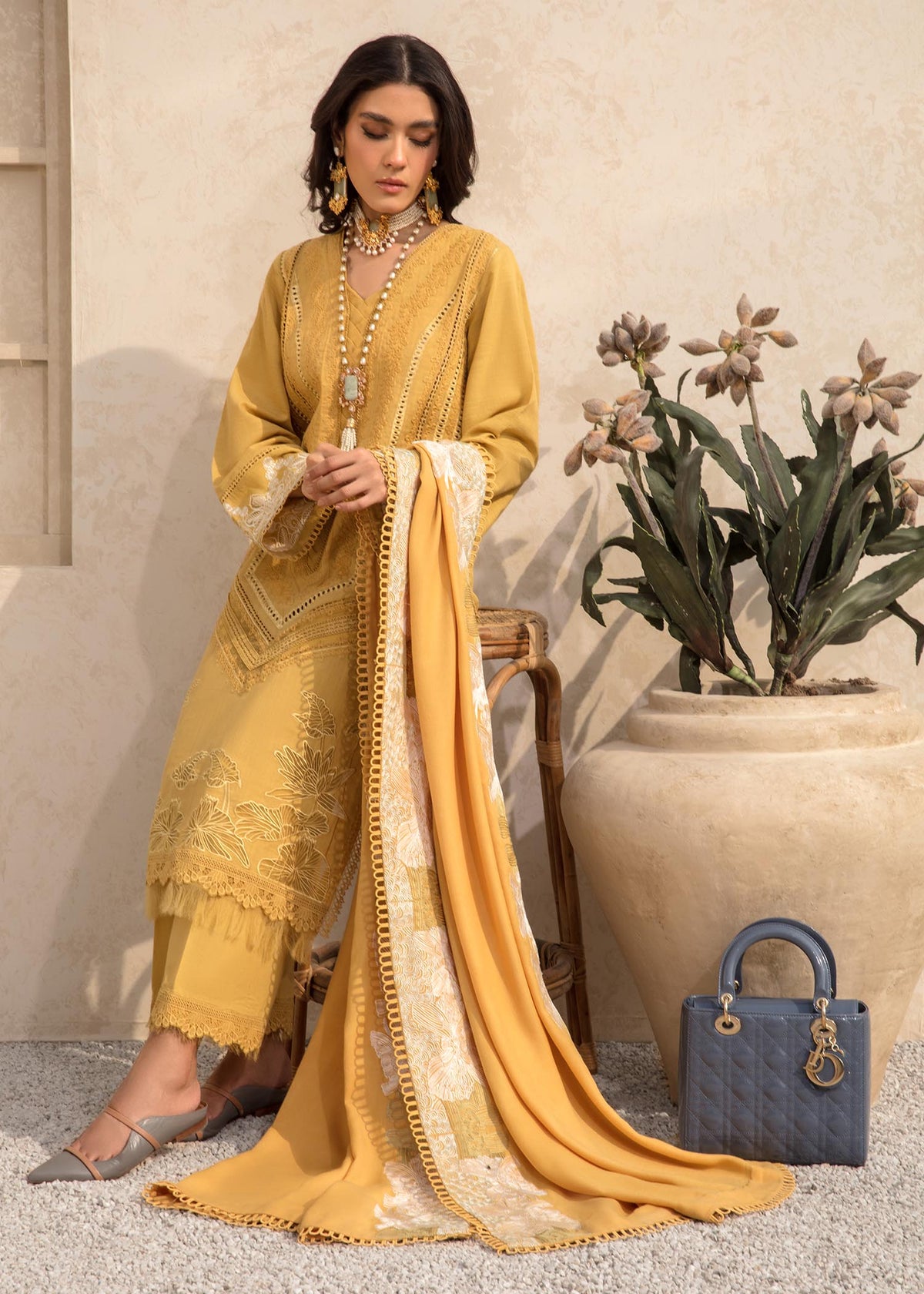 SS 1220-3 Pc Lawn Heavy Embroidery with Embroidery Lawn Duppata