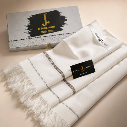 PREMIUM J. MENS SHAWL #101 WHITE
