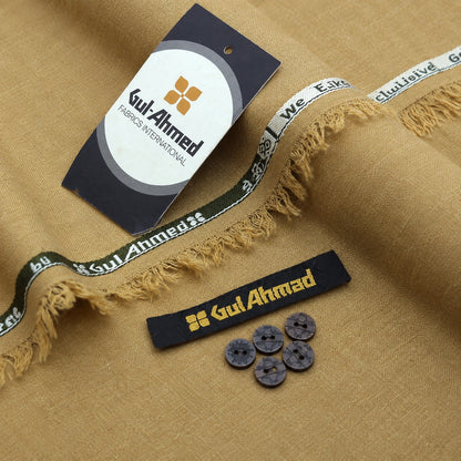 Premium Gul Ahmed Mens Semi Wool Suit #G104 (gold)