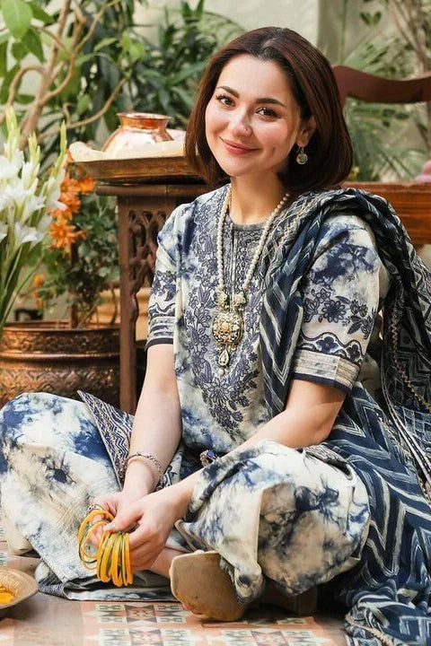 SP 500-3PC Digital Printed Lawn Shirt with Lawn Dupatta