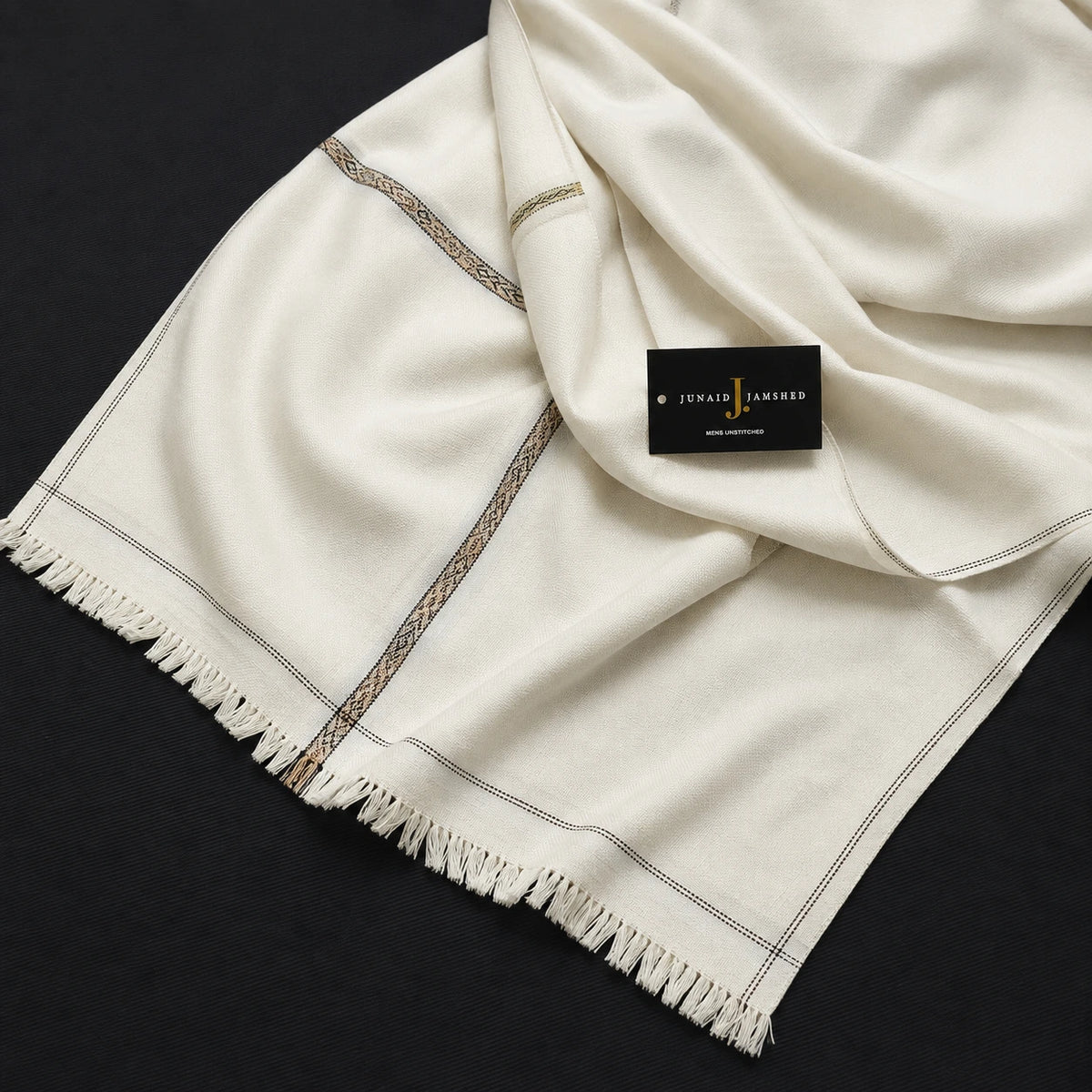 PREMIUM J. MENS SHAWL #101 WHITE
