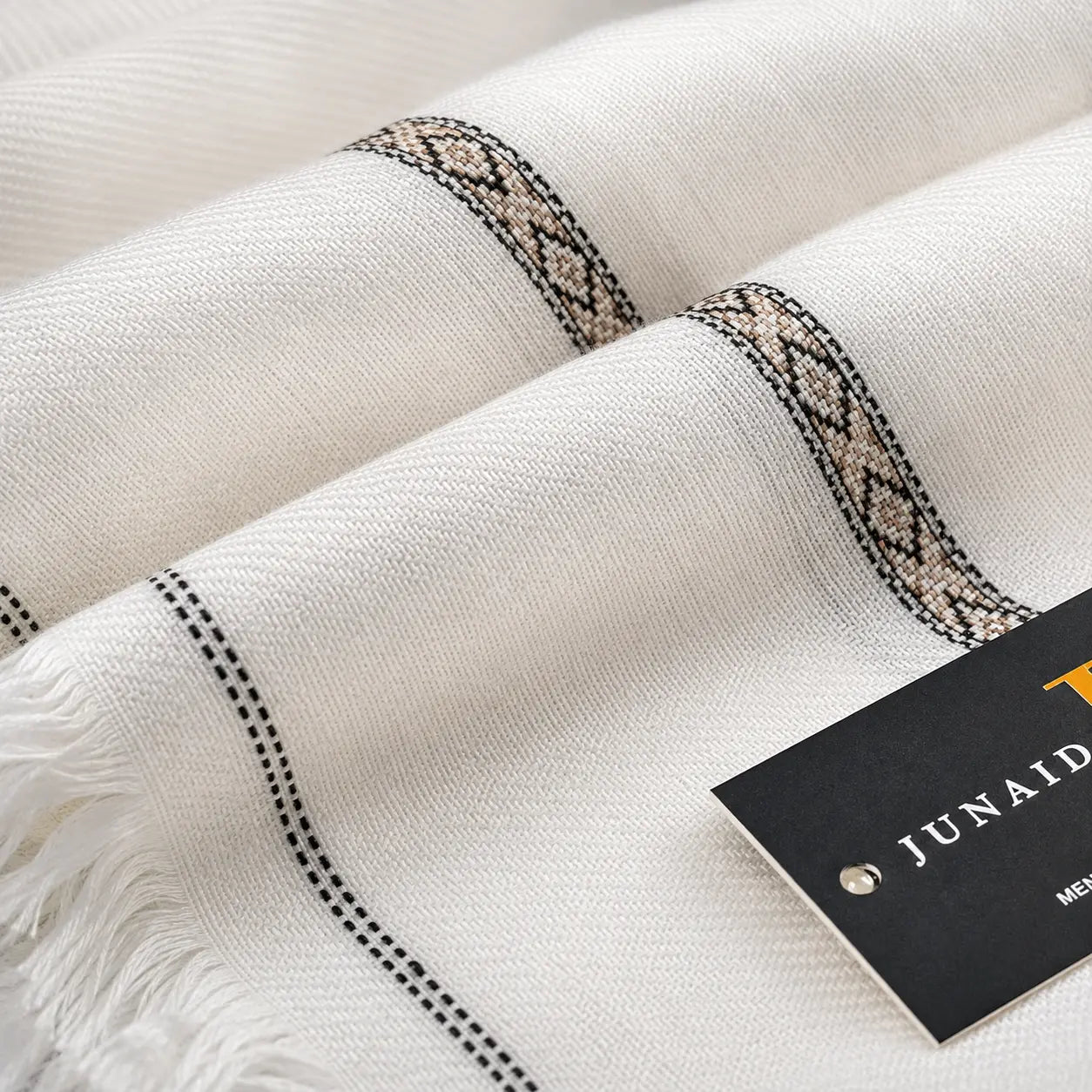 PREMIUM J. MENS SHAWL #107 (Light white)