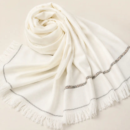 PREMIUM J. MENS SHAWL #107 (Light white)
