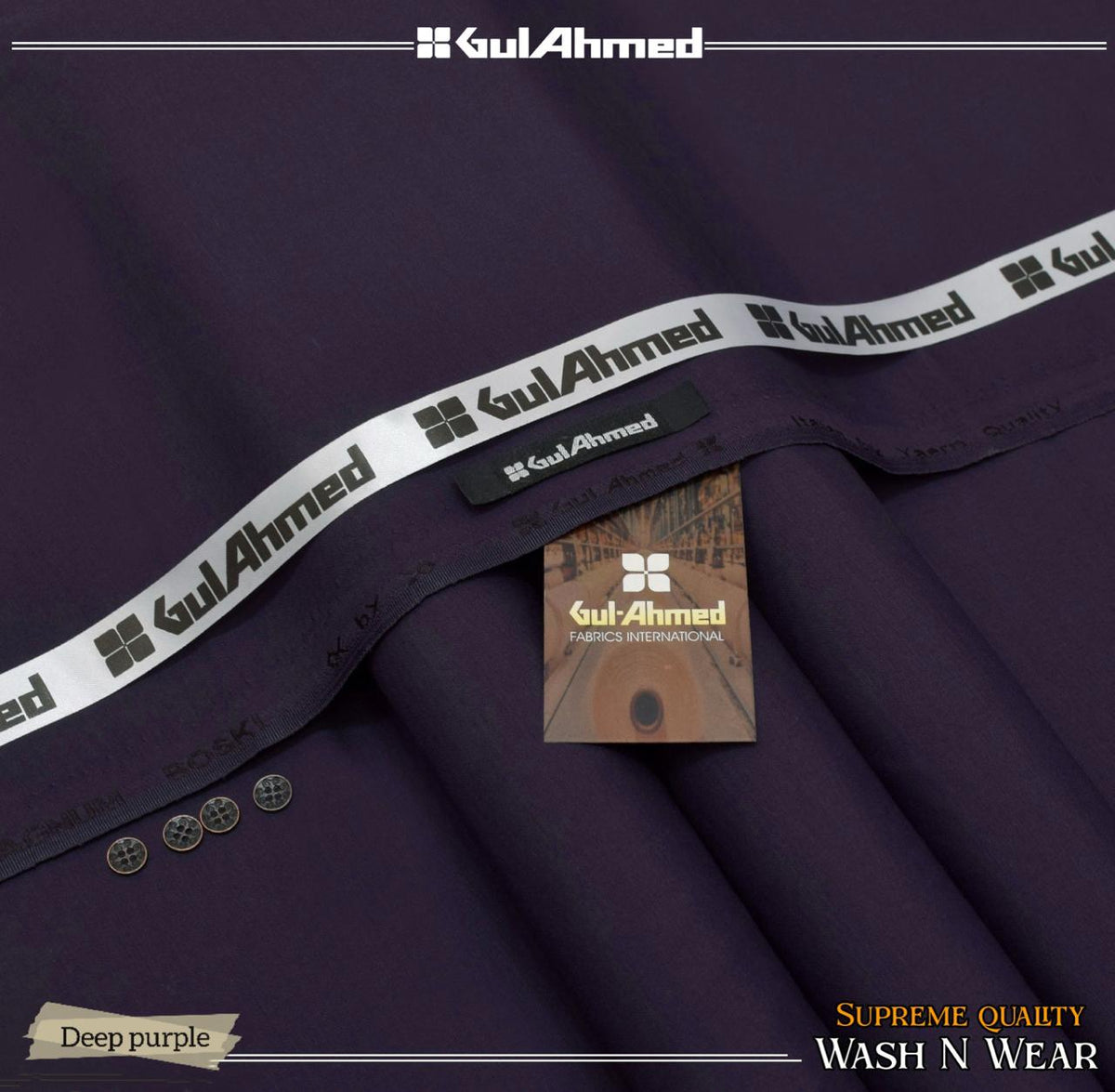 GUL Ahmed 4 Season Wash N Wear Deep Purple GW#108