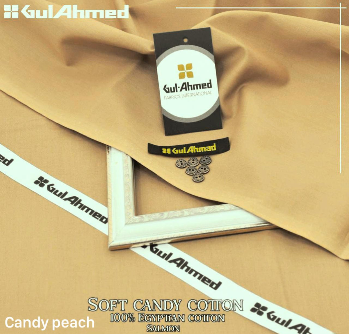 Gul Ahmed Soft Cotton Candy Peach #SF101