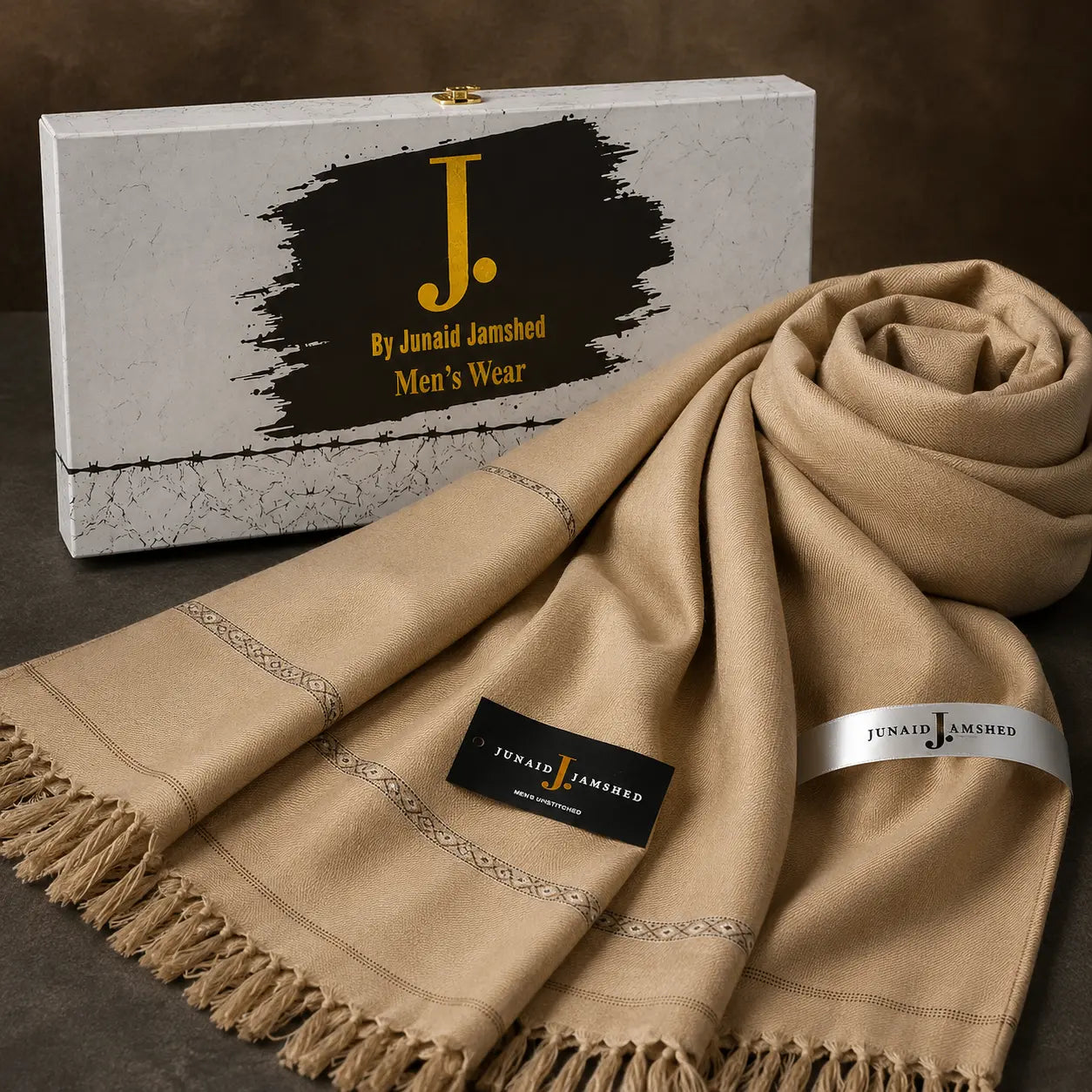 PREMIUM J. MENS SHAWL #103 Cream