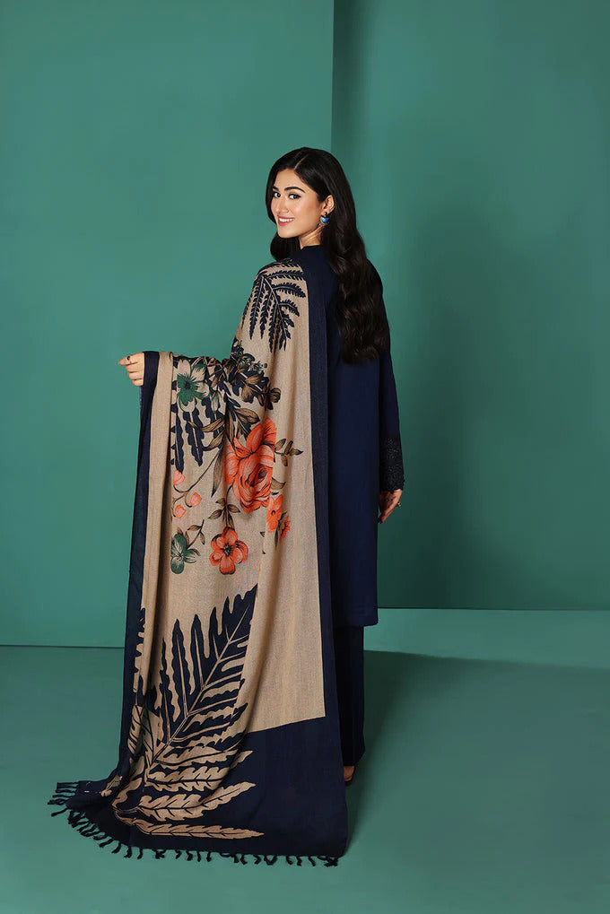 NS 195-3PC-unstitched-heavy-embroidered-dhanak-suit-printed-woolen-dupatta-