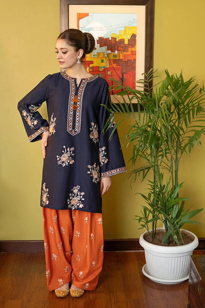 FL-945-2 Piece - Unstitched Embroidered Lawn Fabric