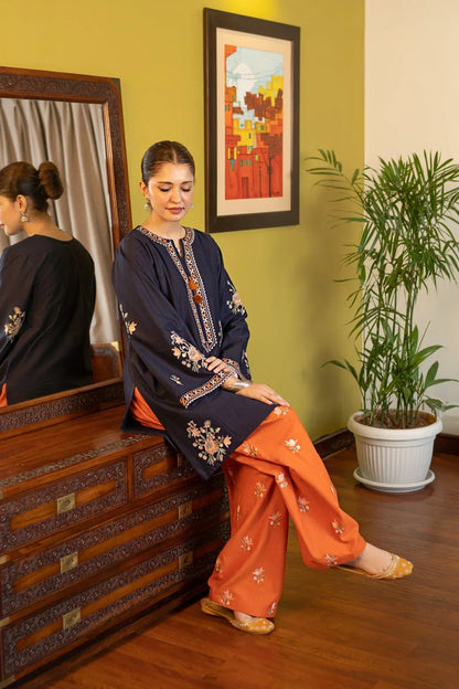 FL-945-2 Piece - Unstitched Embroidered Lawn Fabric