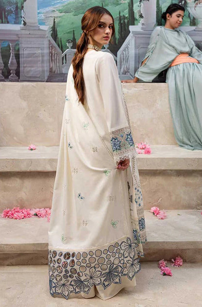 MR 2730-3 Piece - Unstitched Luxury Embroidered Lawn Fabric