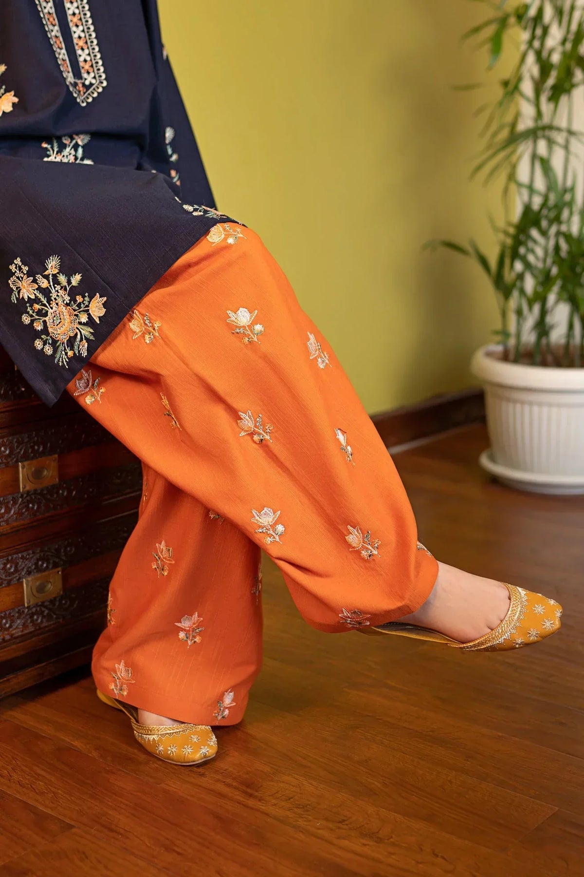 FL-945-2 Piece - Unstitched Embroidered Lawn Fabric