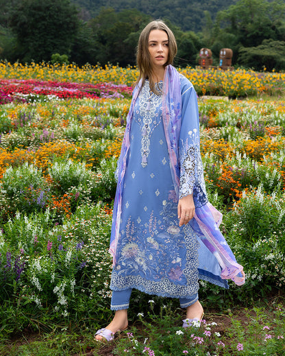 MS 2795-3 Piece - Unstitched Embroidered Lawn Fabric