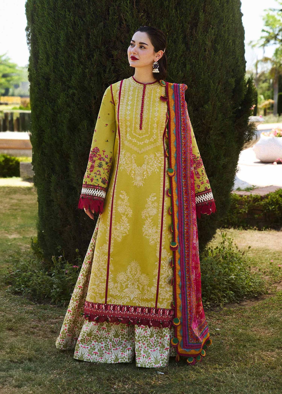 3 Piece - Unstitched Fully Embroidered Dhanak Fabric